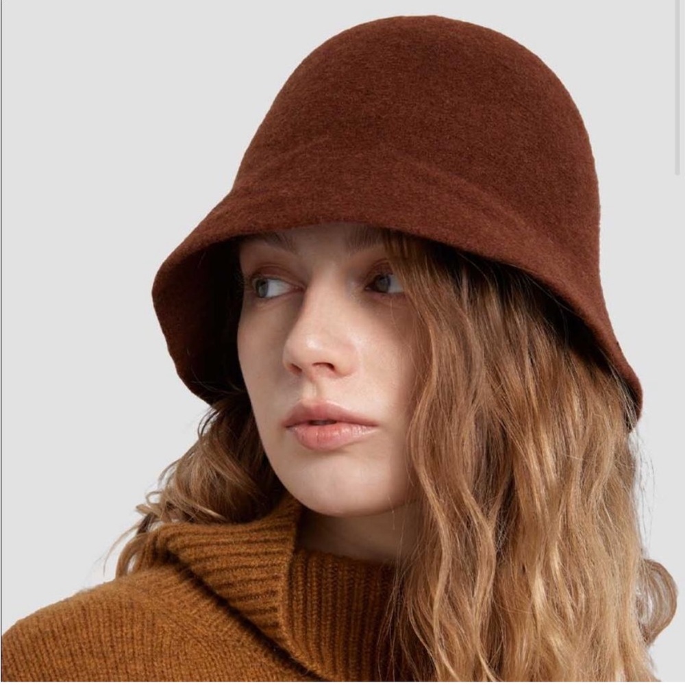 Look Wool Bucket Fedora Hat Black